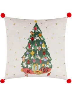 Furn Deck The Halls Christmas Tree Cushion
