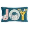 Furn Snowy Village Joy Christmas Cushion