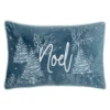 Furn. Arcticus Noel Embroidered Piped Velvet Polyester Filled Cushion