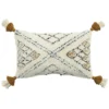 Furn. Atlas Tufted Cotton Tassel Edged Polyester Filled Cushion