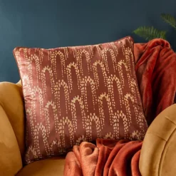 Furn. Wisteria Printed Velvet Piped Polyester Filled Cushion -Furn Store furn wisteria printed velvet piped polyester filled cushion5025532013163 04c MP