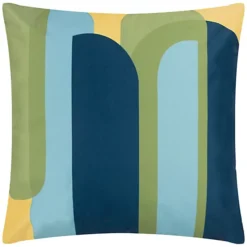 Furn. Yellow Abstract Outdoor Cushion (L)46cm X (W)46cm